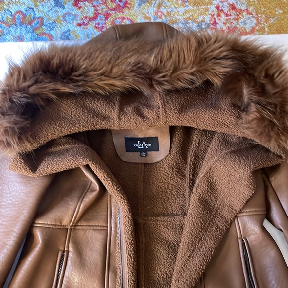 Beautiful Chocolate Brown Fall Jacket with Fur Hood!! - Picture 7 of 9